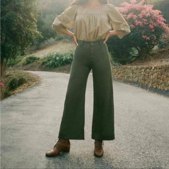 Christy Dawn green Noah pants - Picture 1 of 7